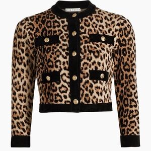 Alice and Olivia
Claira Leopard Print Cardigan
